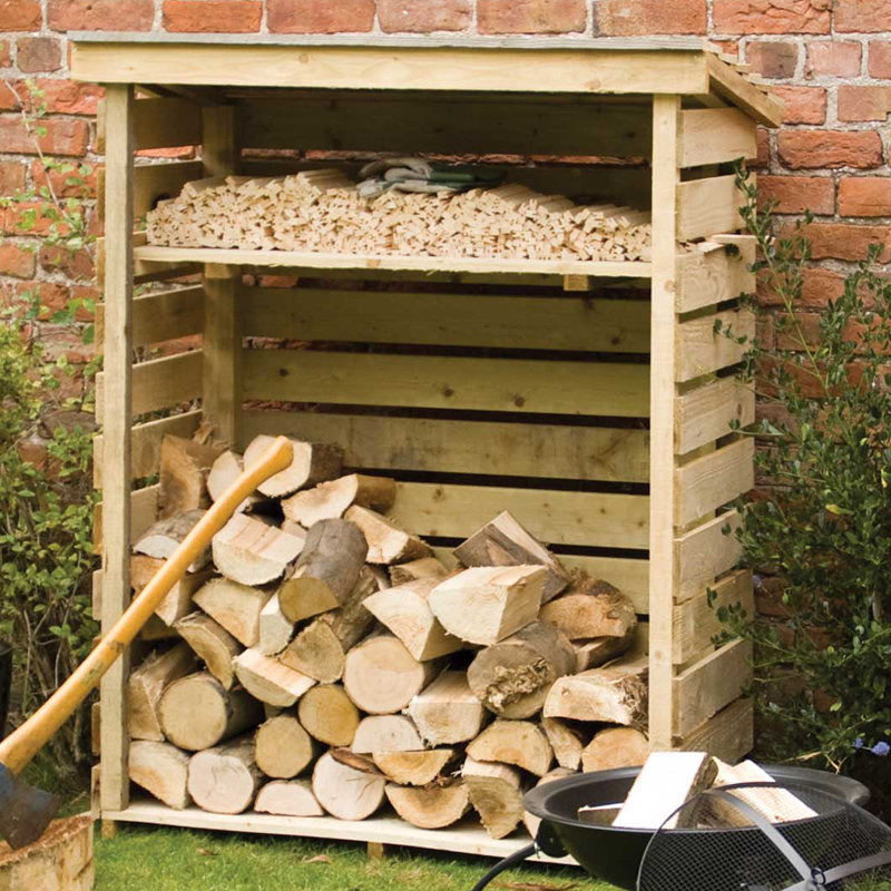 Foundry Select Woodacre 46'' W x 22'' D Wood Log Store & Reviews Wayfair